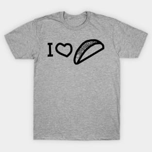 I Love a Taco Outline Graphic T-Shirt
